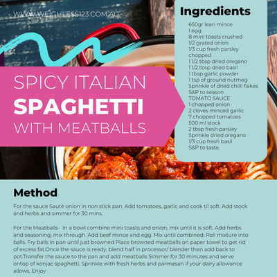 SPICY ITALIAN SPAGHETTI MEATBALLS