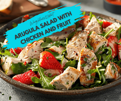 Arugula Salad with Chicken and Fruit