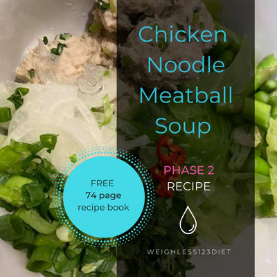 Asian Chicken Noodle Meatball Soup