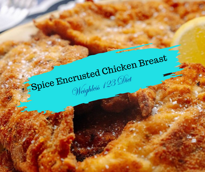 Spice-encrusted chicken breast
