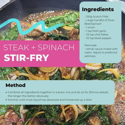 Steak + Spinach Stir-fry